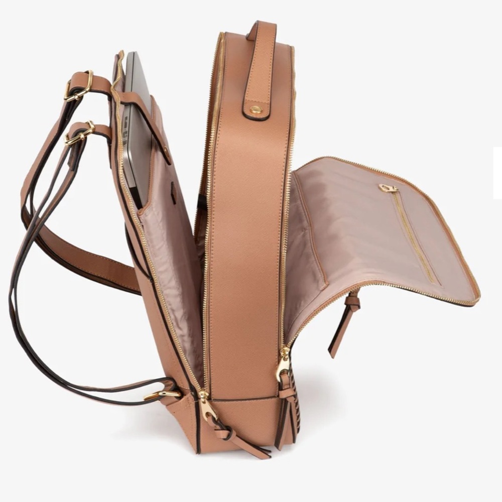 Calpak Caramel Backpack with Stitch Detail-EXCELLENT CONDITION! - Picture 12 of 16